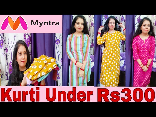 💕Flipkart Kurti Under Rs 300💕Office/Daily Wear Cotton Kurtis Haul Under  300💕Buget Kurti Haul💕 - YouTube